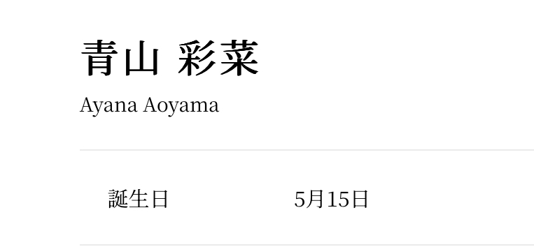 ときのそらの前世と言われる青山彩菜の誕生日は、5月15日と公式HPに記載されている。