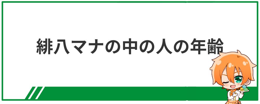 緋八マナの中の人の年齢