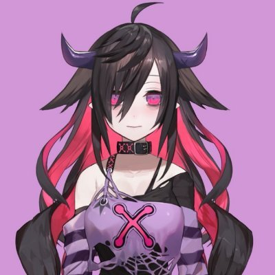 姫森ルーナさんの前世の闇夜乃モルルさんは、悪魔をイメージした容姿で2本の角が生えており、髪はくろで中にピング色のカラー再度には耳のようなものも生えている