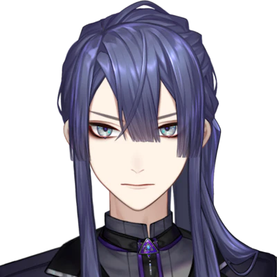 長尾景は祓魔師という設定どおり妖艶でかっこいいイメージで紫色の挑発の男性