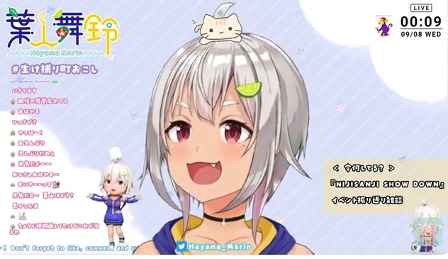 葉山舞鈴の配信時の動画