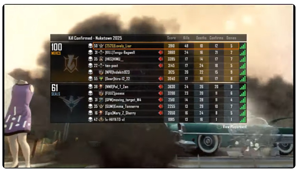 夜見れなの前世と言われるらぶりーらいあーは、CoDの1試合48キル10デスという腕前。