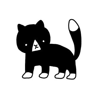 白鳥萌伊(白鳥ゆずき)のXプロフィールアイコンはクロネコモチーフになっている