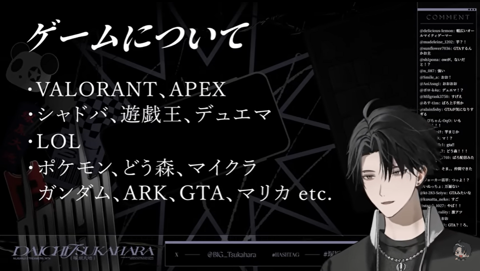 塚原大地の自己紹介では「ガンダム」が好きと公言