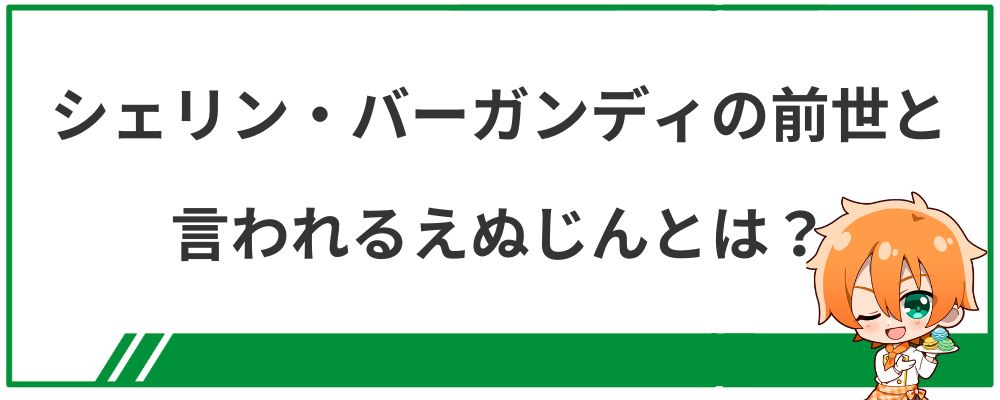 シェリン・バーガンディの前世と言われるえぬじんとは？